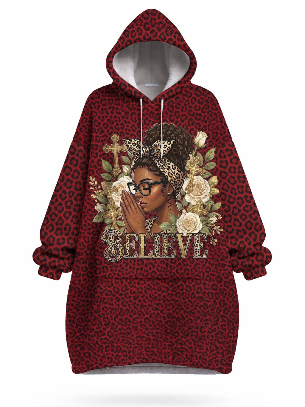 'Imani' Rouge Blanket Hoodie