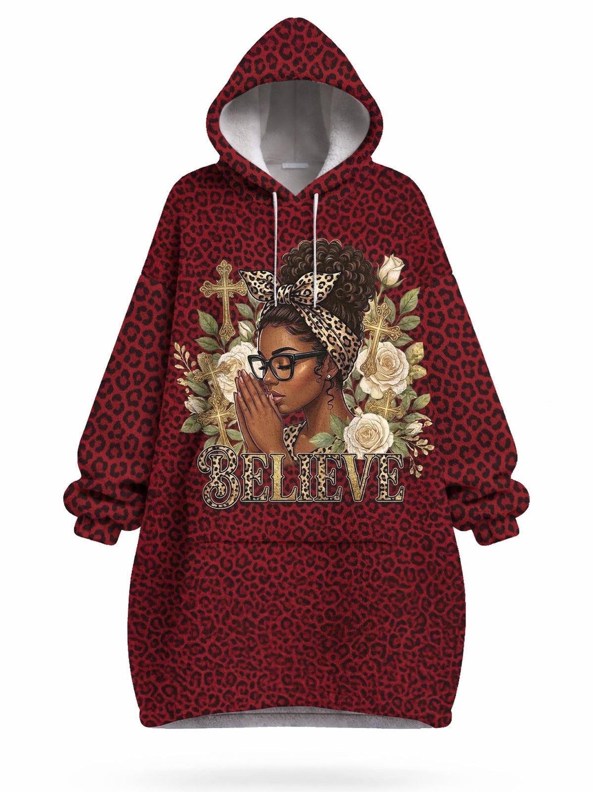 'Imani' Rouge Blanket Hoodie
