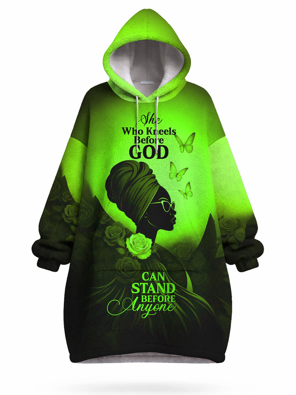 'Selah' Green Blanket Hoodie