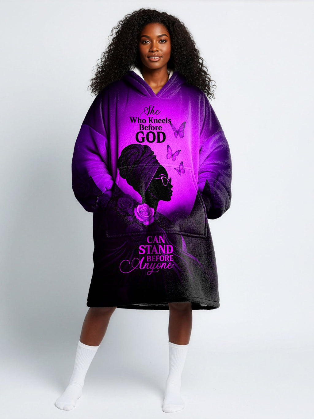 'Selah' Purple Blanket Hoodie