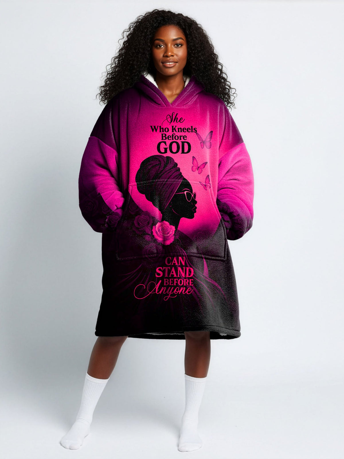 'Selah' Pink Blanket Hoodie