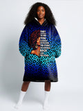 'Unstoppable' Sapphire Leopard Blanket Hoodie