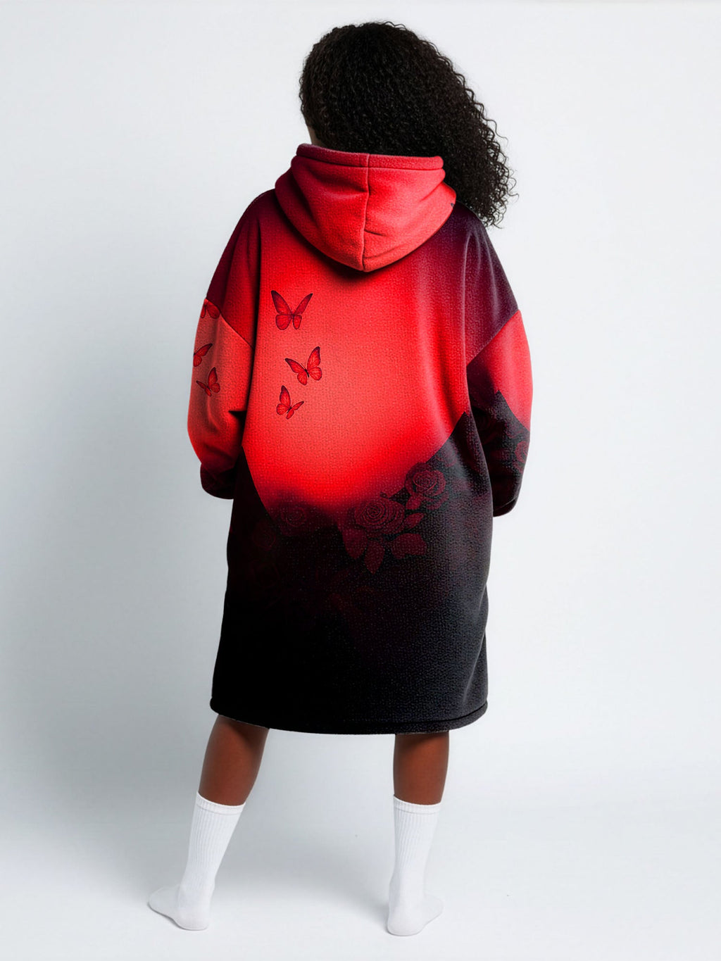 'Selah' Red Blanket Hoodie