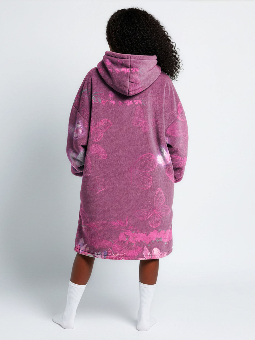 'Imani' Wild Rose Blanket Hoodie