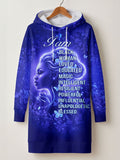 Black Woman Loved Hoodie Dress