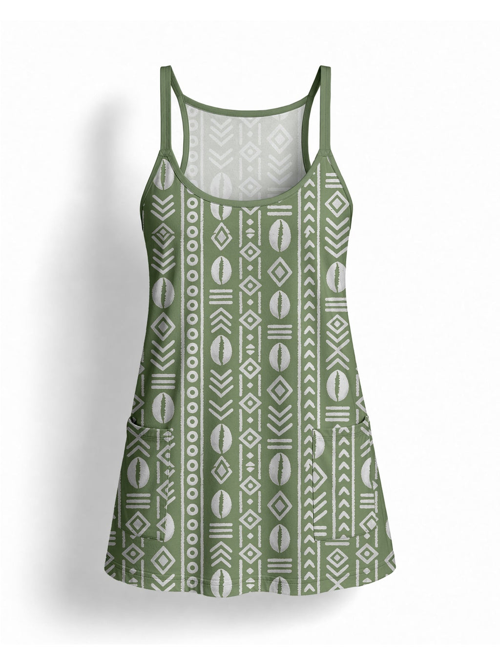 Oshun Verde Built-in Mini Dress