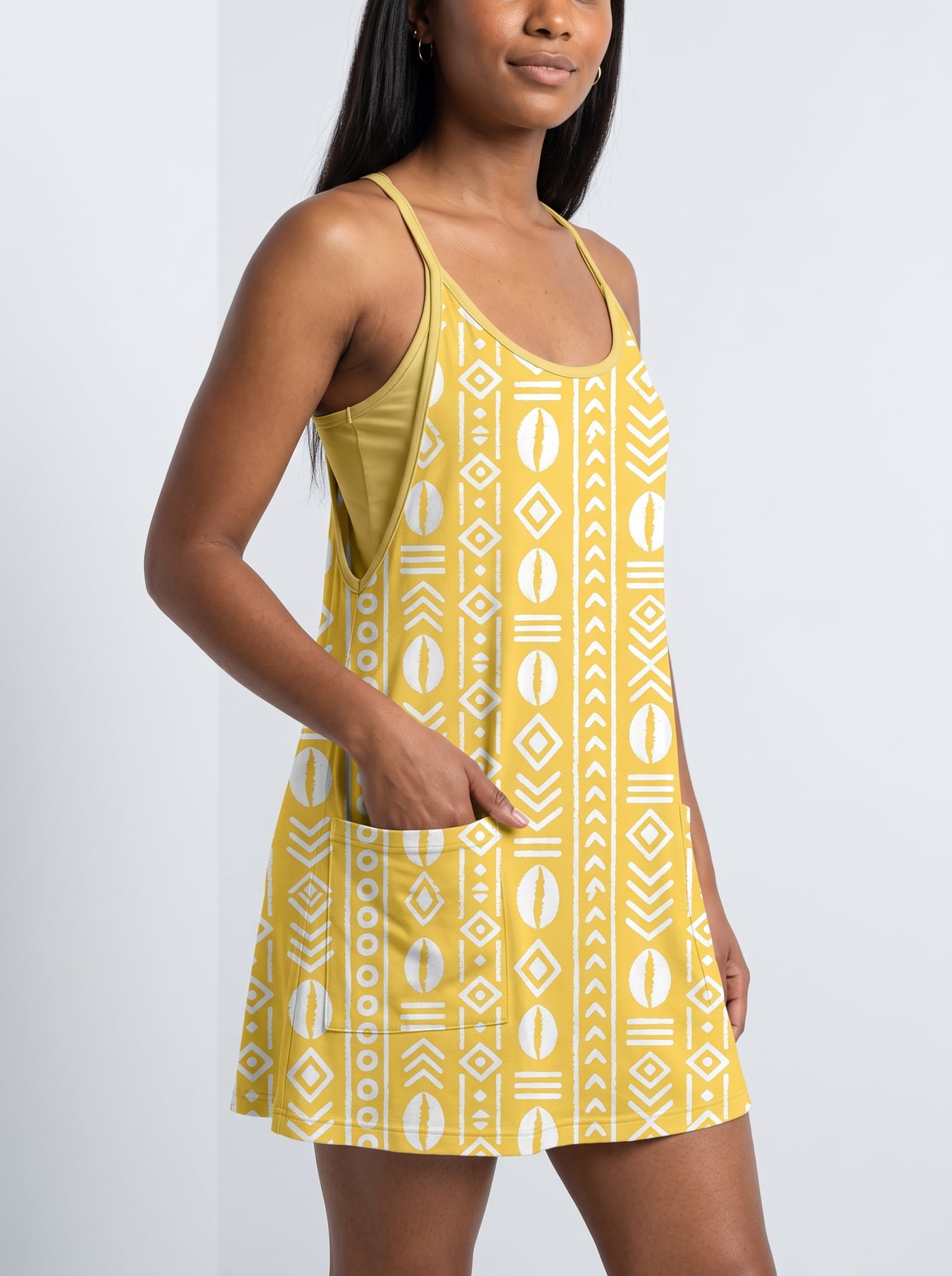 'Oshun Dhahabu' Built-in Mini Dress