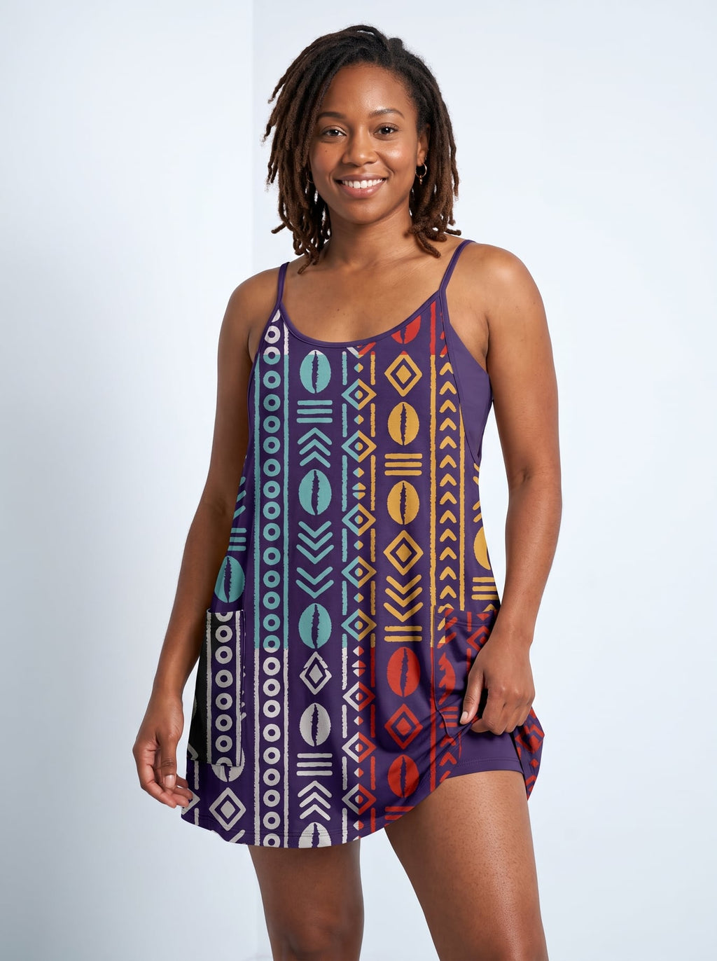 'Oshun Zamani' Built-in Mini Dress