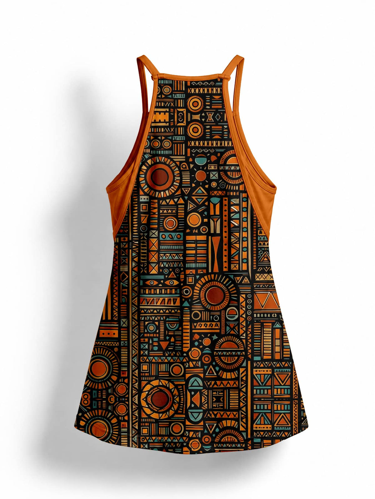 Afrocentric Pattern Built-in Mini Dress