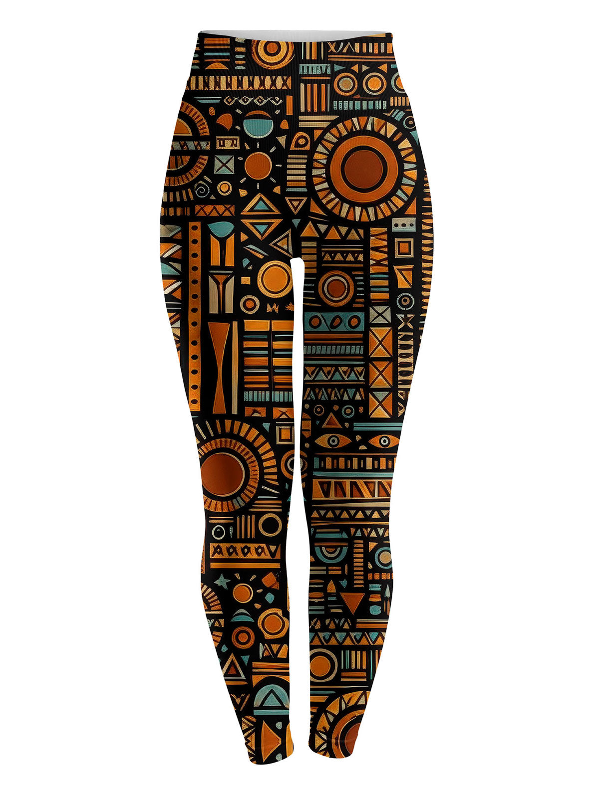 Afrocentric Pattern Stacked Ruffle Dress & Leggings Deal