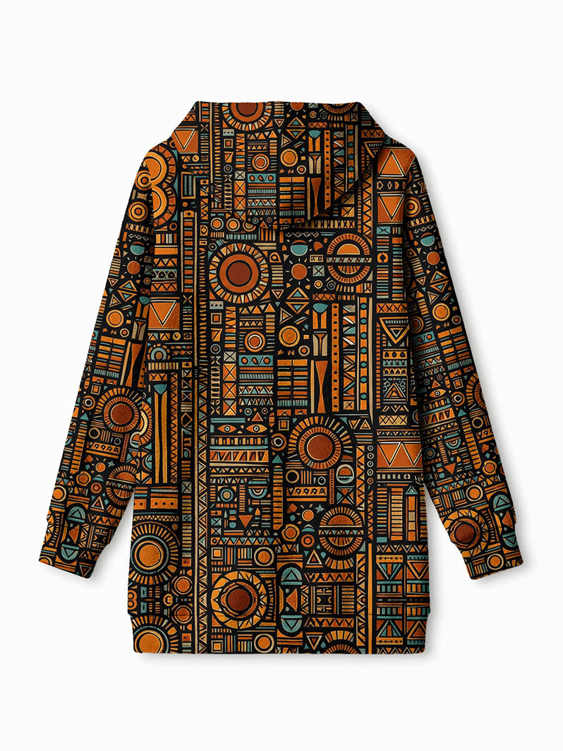 Afrocentric Pattern Blanket Hoodie