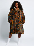Afrocentric Pattern Blanket Hoodie