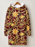 Burgundy Sheba Hoodie Dress