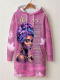 Pink Orchid Hoodie Dress