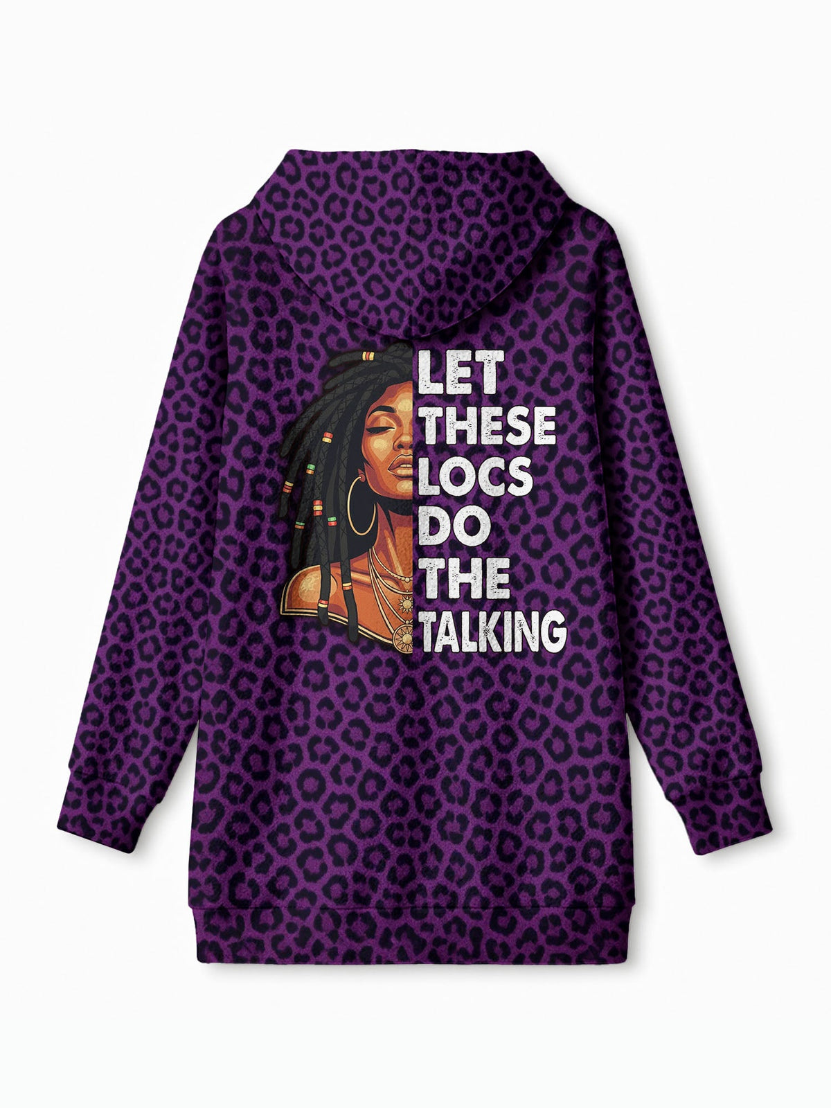 Purple Leopard Blanket Hoodie