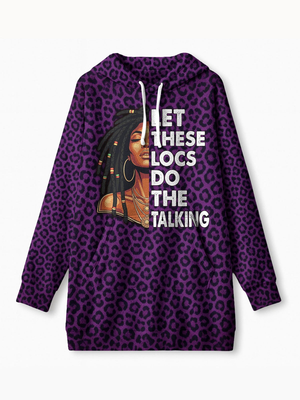 Purple Leopard Blanket Hoodie