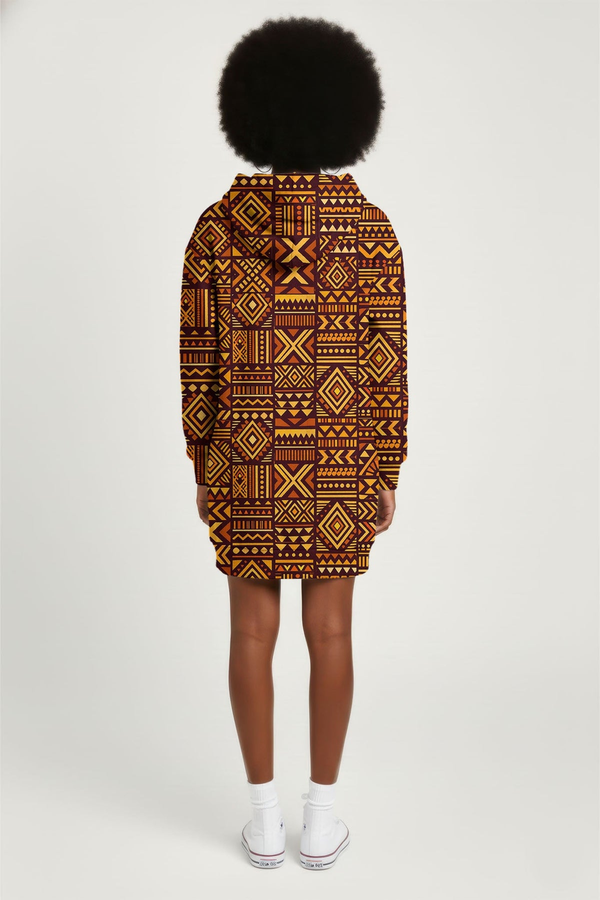 Mudcloth Hoodie Dress