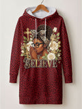 'Imani' Rouge Hoodie Dress