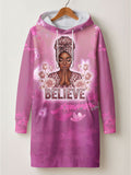 'Imani' Wild Rose Hoodie Dress