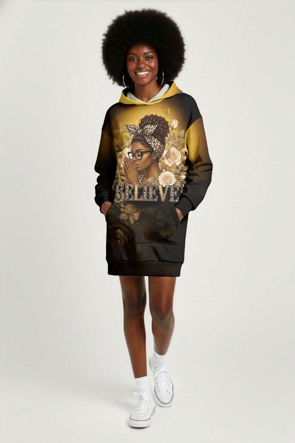 'Imani' Amber Hoodie Dress