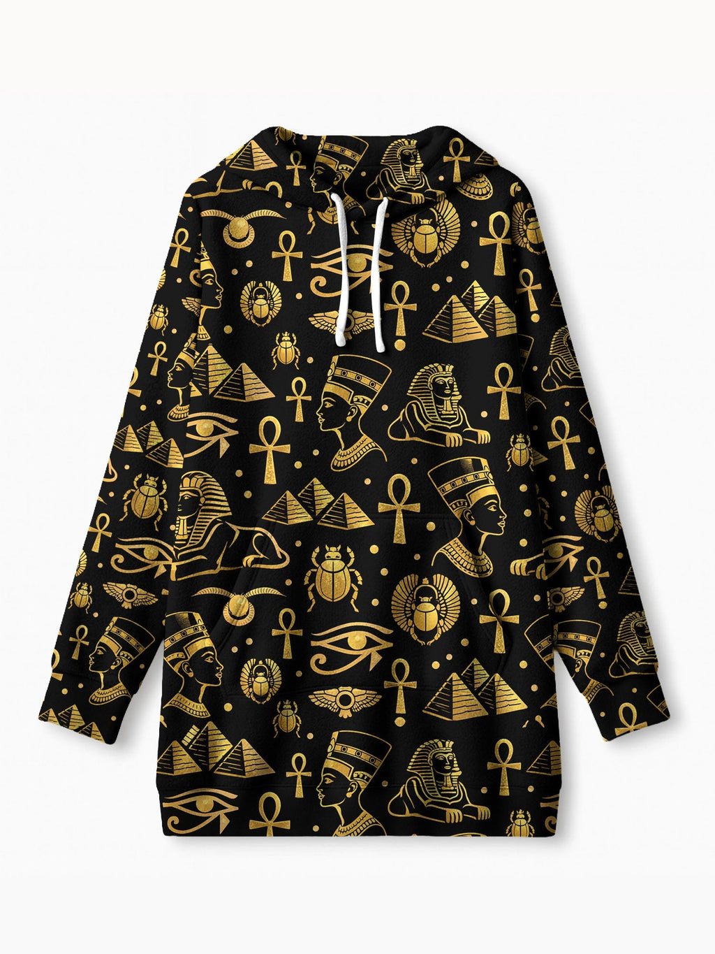 'Nefertiti' Black Gold Blanket Hoodie