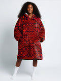 'Shaka' Burgundy Blanket Hoodie