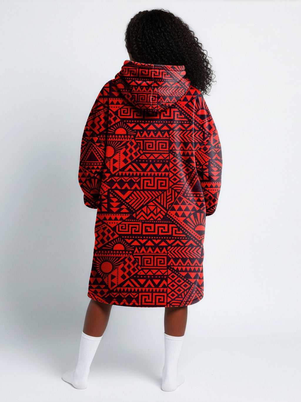 'Shaka' Burgundy Blanket Hoodie