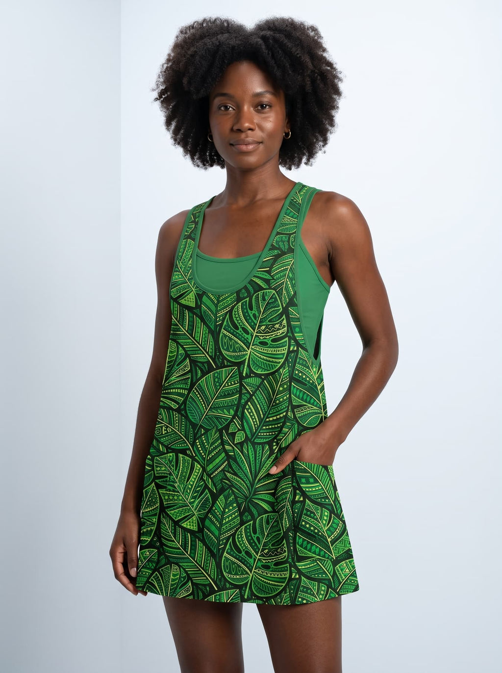 'Asili' Built-in Mini Dress
