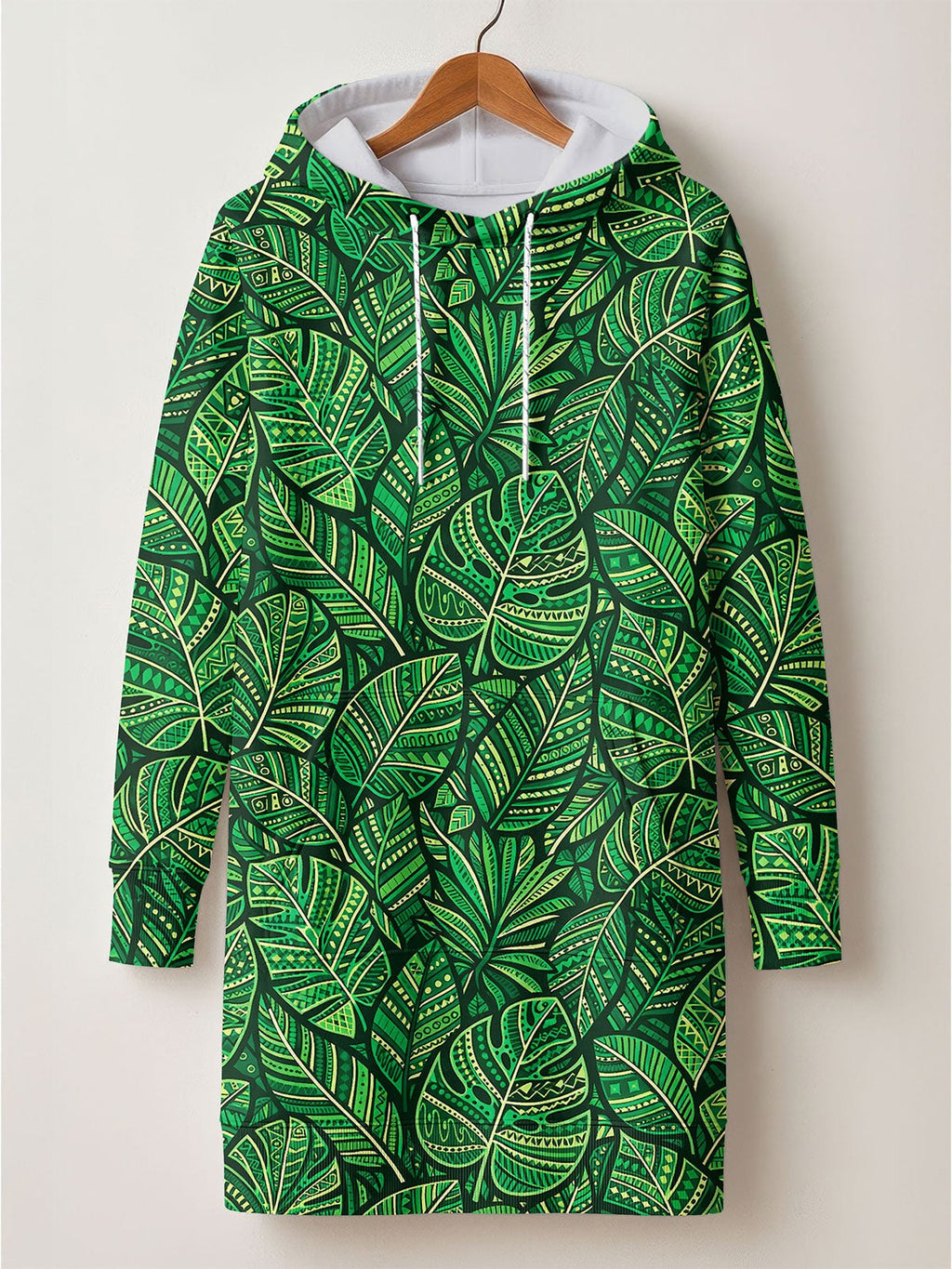 'Asili' Emerald Hoodie Dress