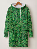 'Asili' Emerald Hoodie Dress