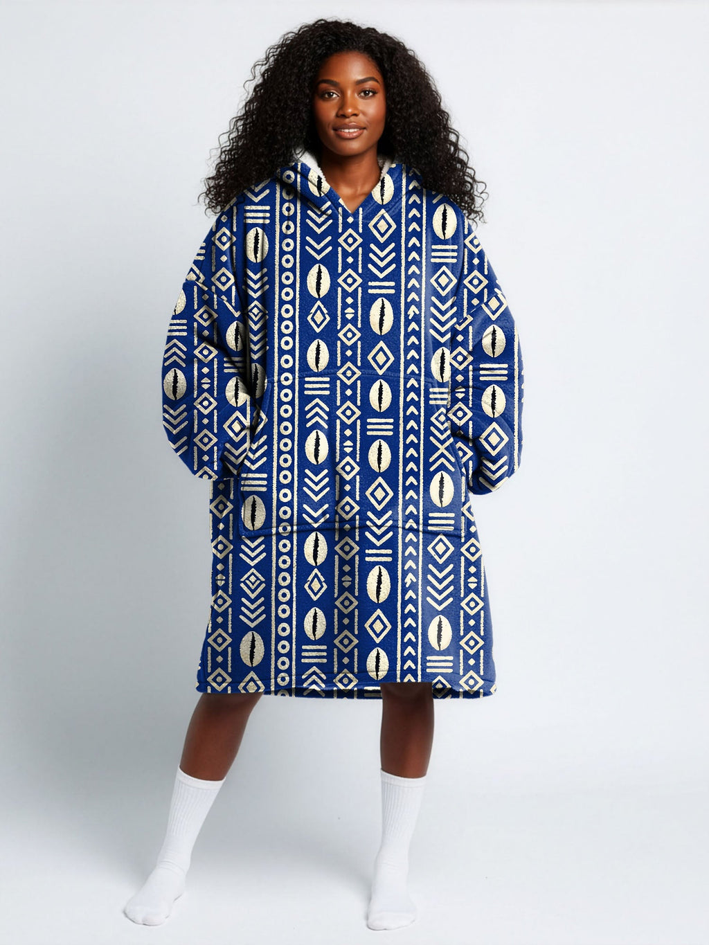 'Oshun' Royal Blue Blanket Hoodie