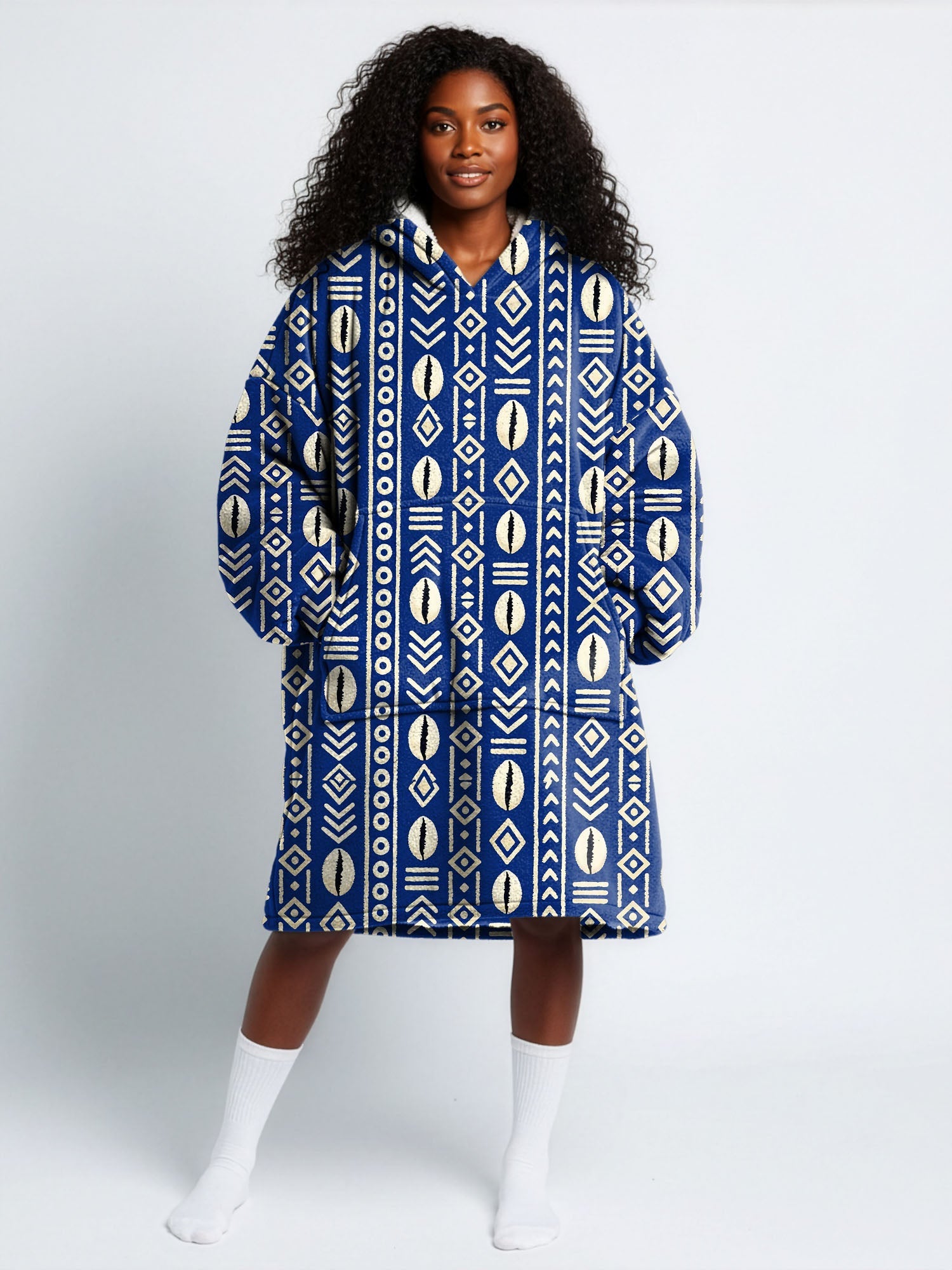 'Oshun' Royal Blue Blanket Hoodie