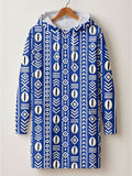'Oshun' Royal Blue Hoodie Dress