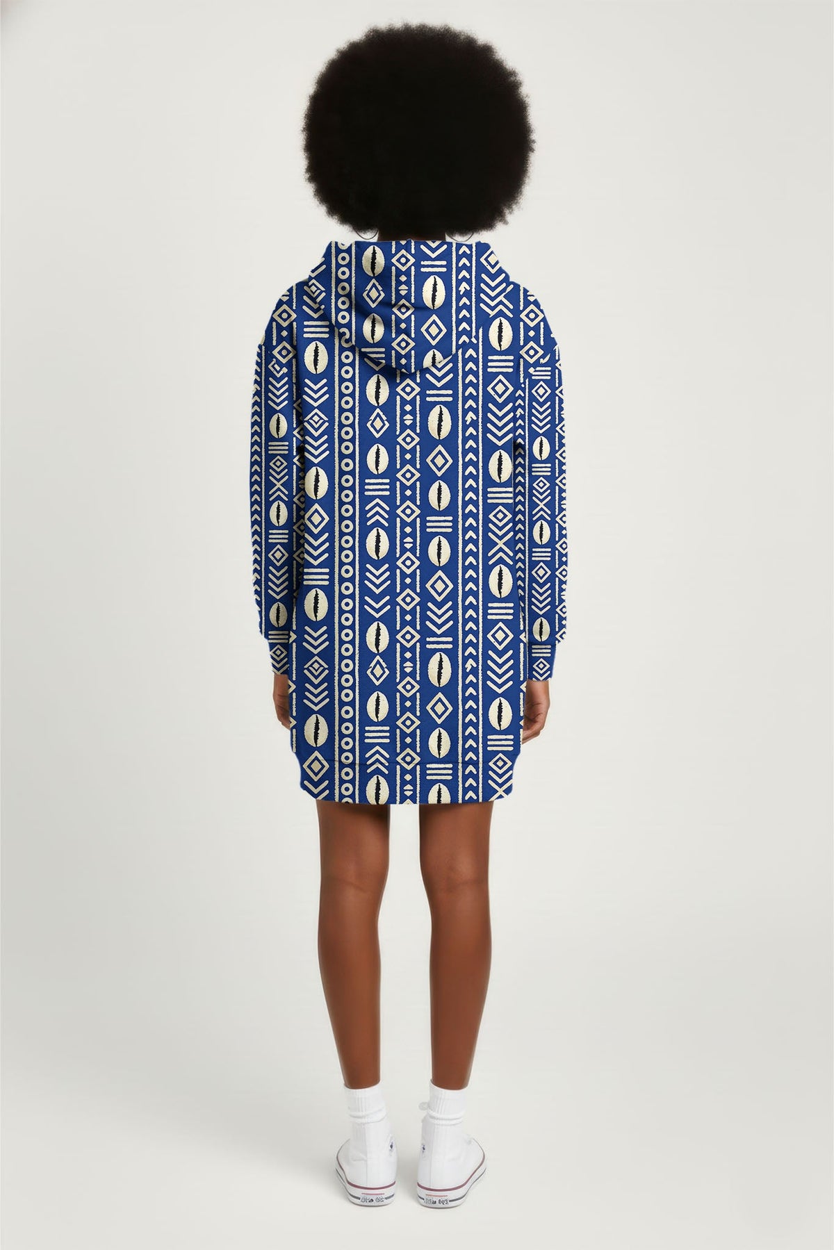 'Oshun' Royal Blue Hoodie Dress