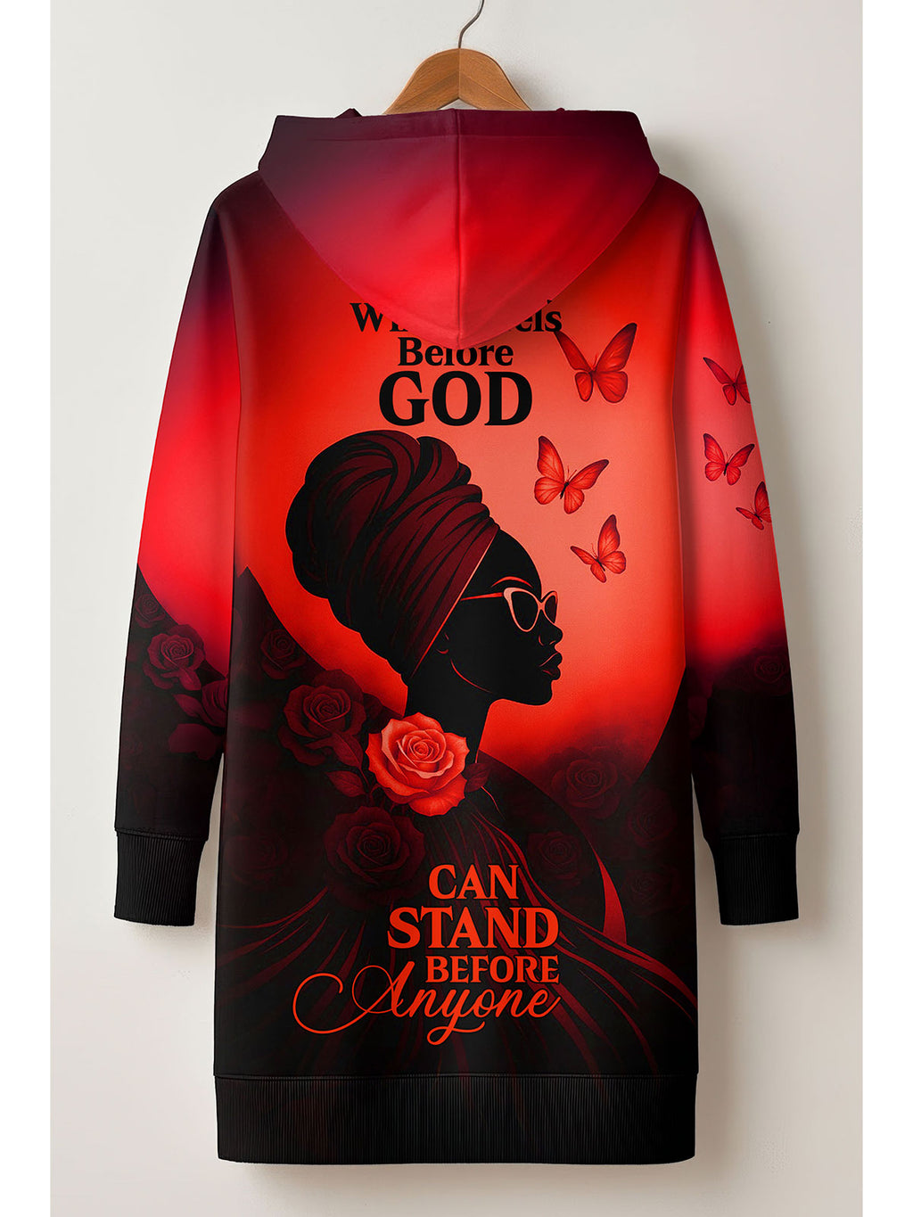 'Selah' Red Hoodie Dress