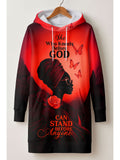 'Selah' Red Hoodie Dress
