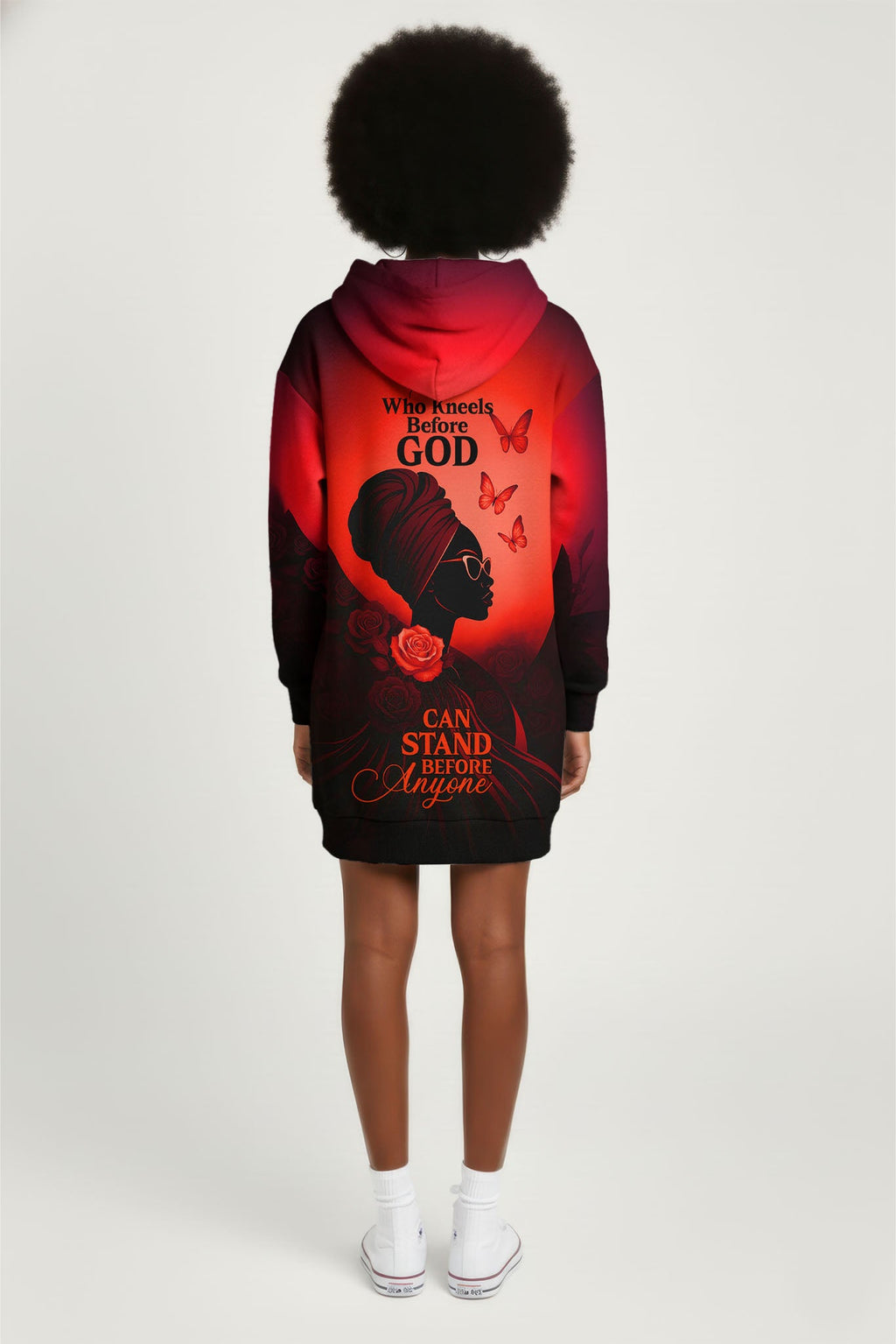 'Selah' Red Hoodie Dress