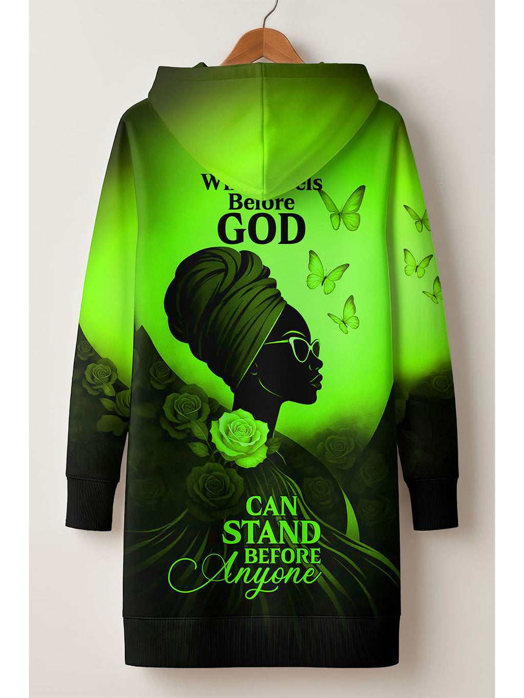 'Selah' Green Hoodie Dress