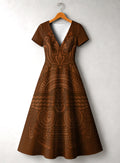 Dope Black Mom Short Sleeve Maxi Dress
