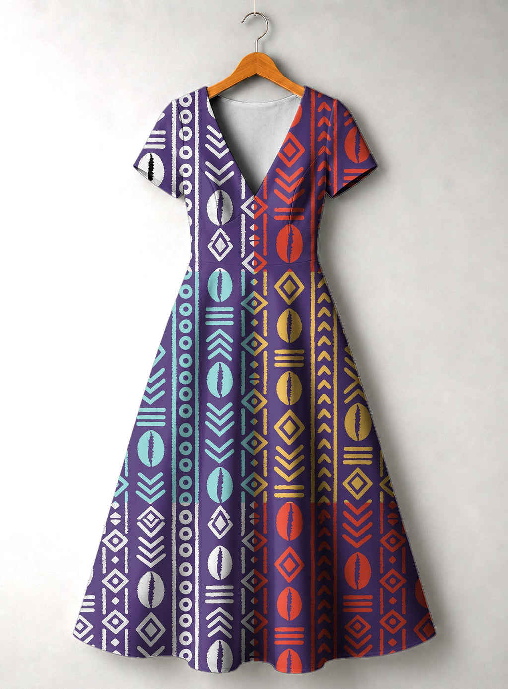 'Oshun Zamani' Short Sleeve Maxi Dress