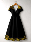 'Mamafo' Short Sleeve Maxi Dress
