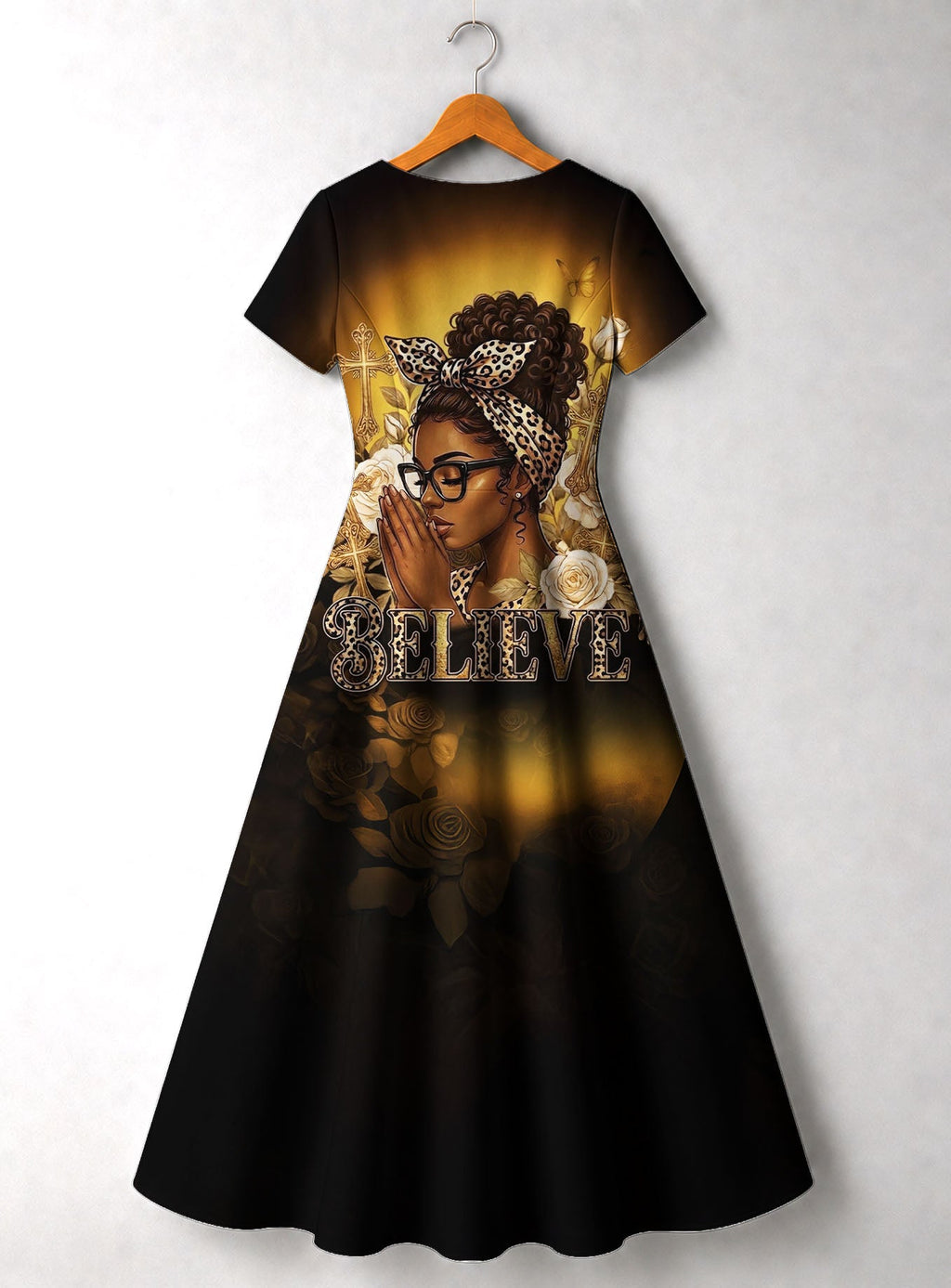 'Imani' Amber Short Sleeve Maxi Dress