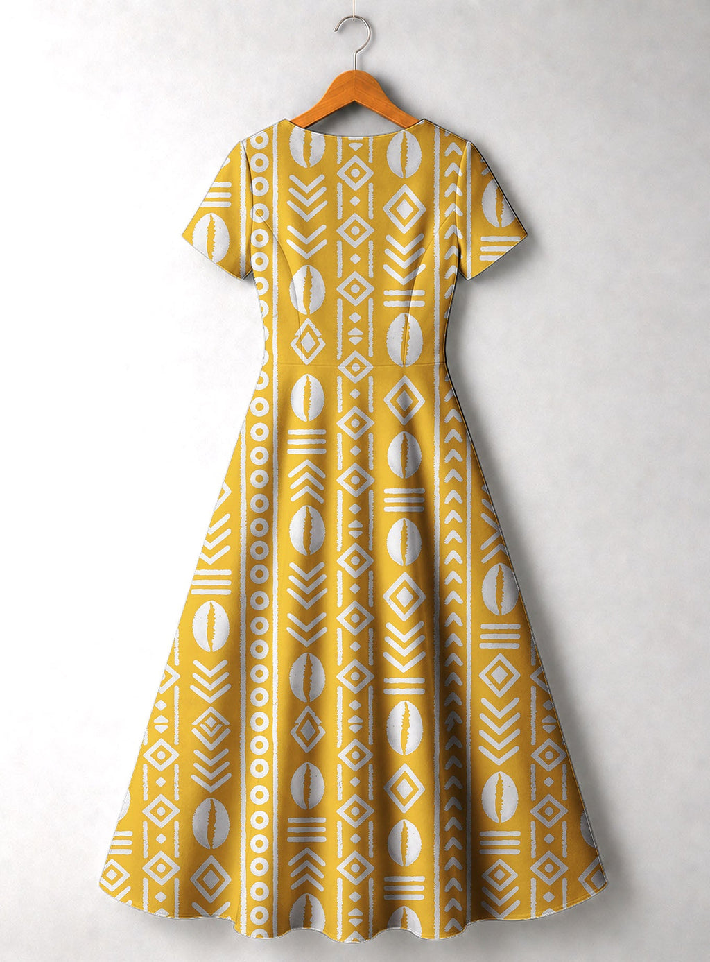 'Oshun Dhahabu' Short Sleeve Maxi Dress