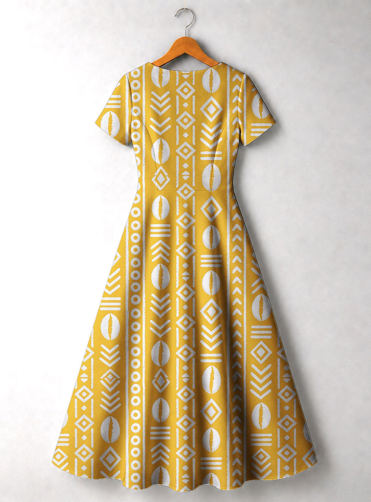 'Oshun Dhahabu' Short Sleeve Maxi Dress