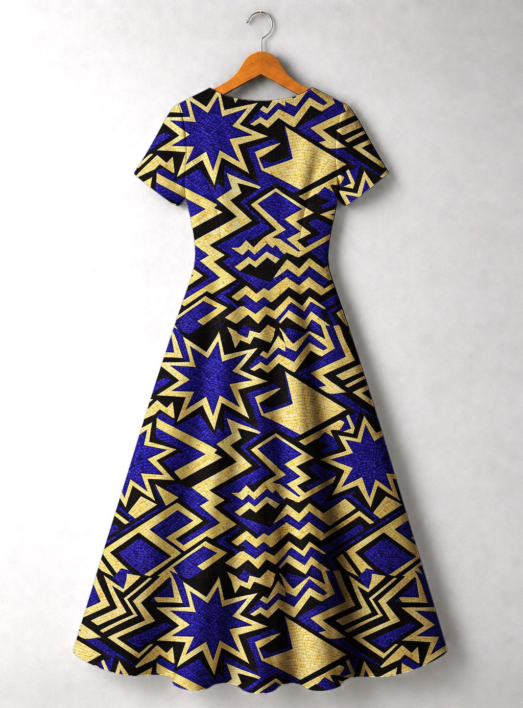 Royal Blue Sheba Short Sleeve Maxi Dress