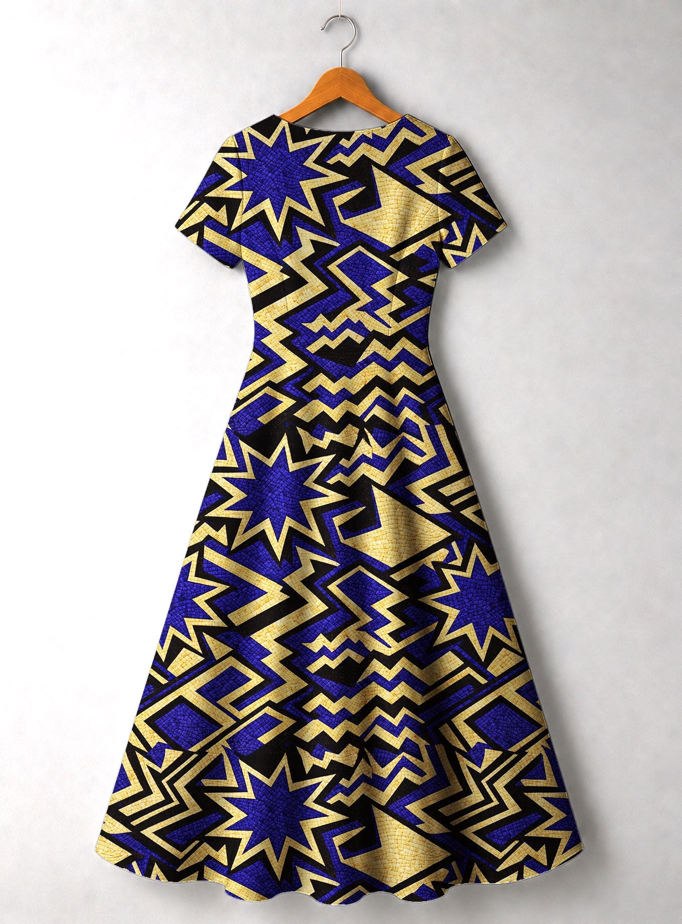 Royal Blue Sheba Short Sleeve Maxi Dress
