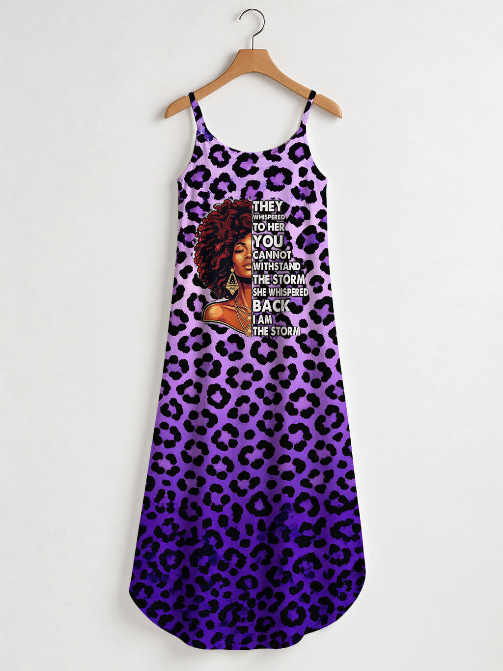 'Unstoppable' Amethyst Leopard Maxi Dress