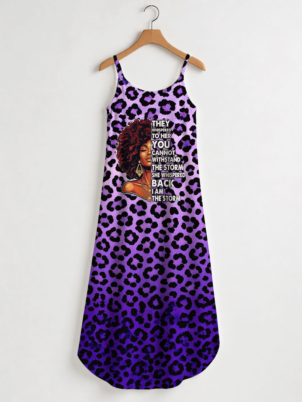 'Unstoppable' Amethyst Leopard Maxi Dress