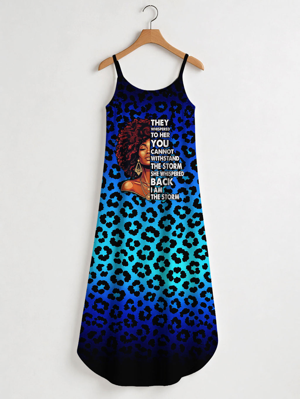 'Unstoppable' Sapphire Leopard Maxi Dress