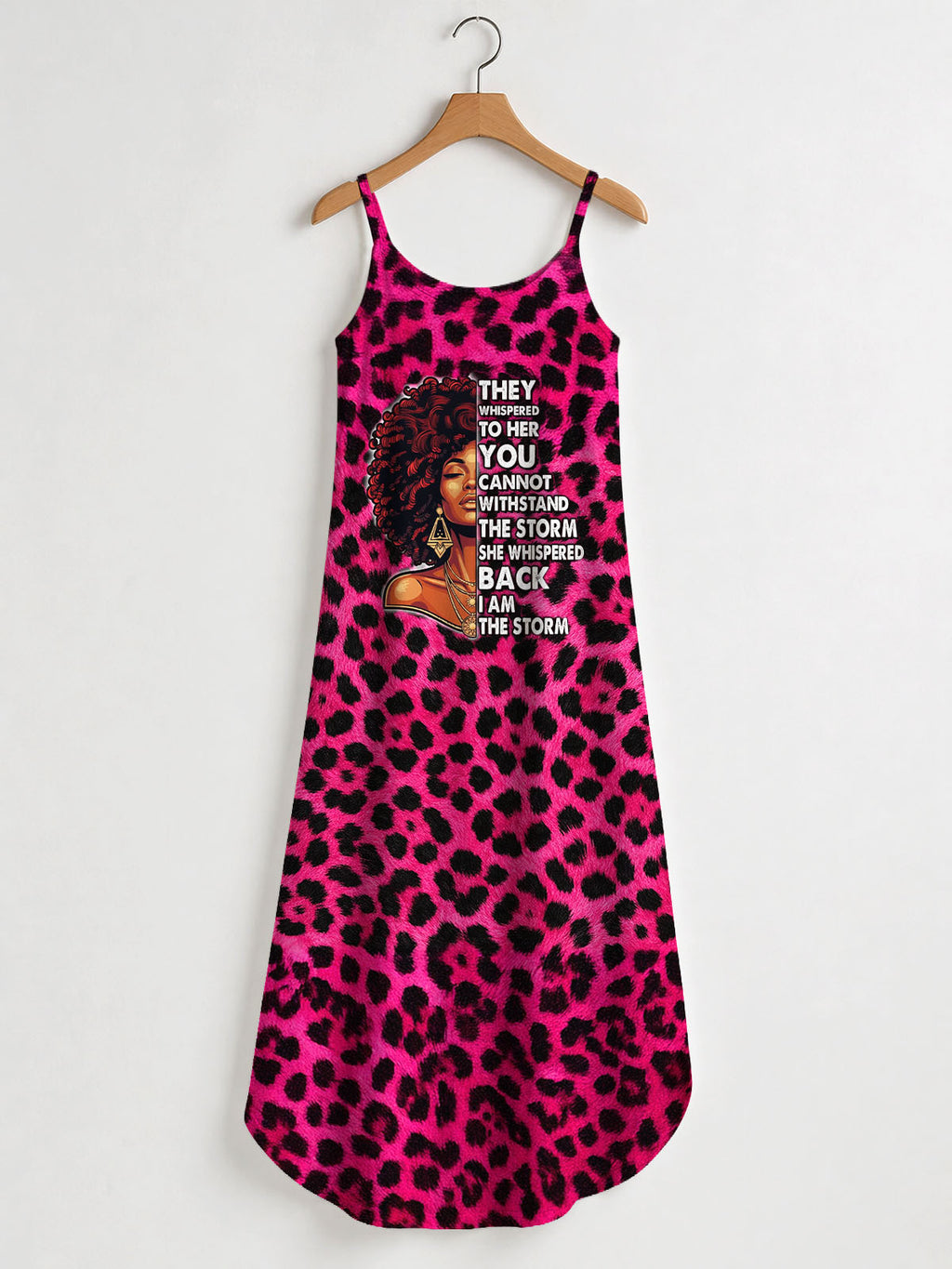'Unstoppable' Pink Leopard Maxi Dress